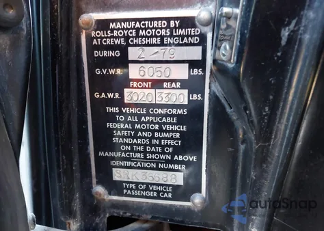 1979 Rolls-Royce Other from USA, damaged, VIN SRK36688